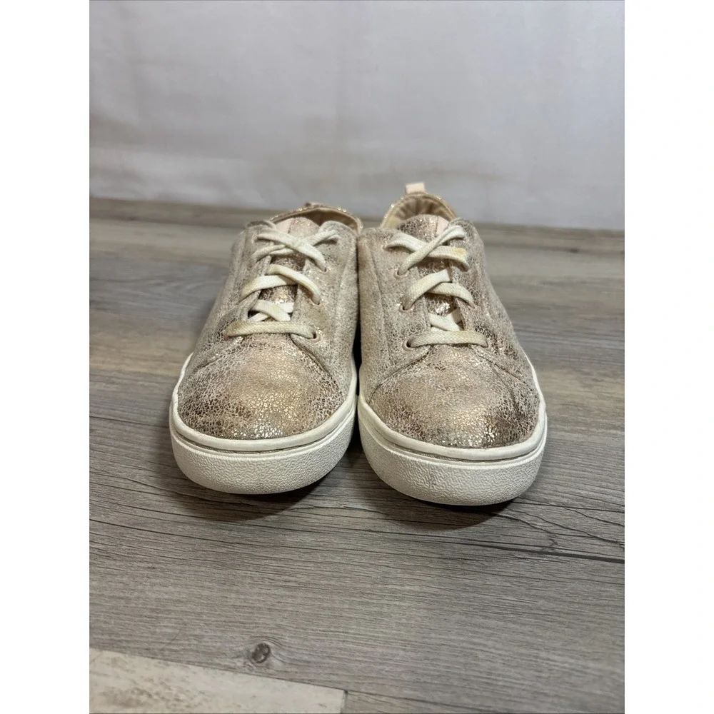 Girls 3‎ TOMS Peach Shiny Casual Shoe Sneaker